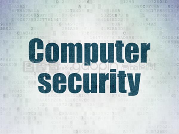 数码纸背景下的电脑保安